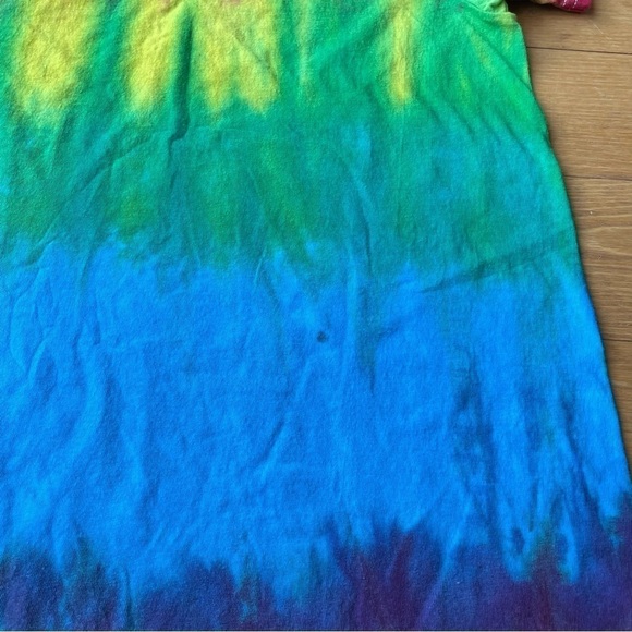 tie dye pride flag short sleeve tee unisex M crew neck rainbow - Picture 4 of 7